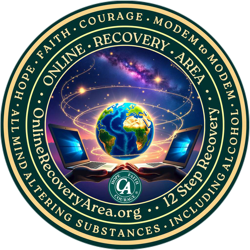 cocaine anonymous online recovery area logo and theme
