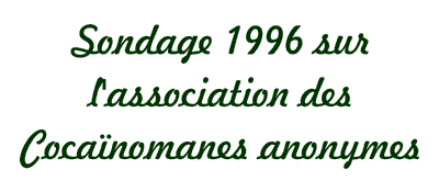 Sondage 1996 sur l'asscociation